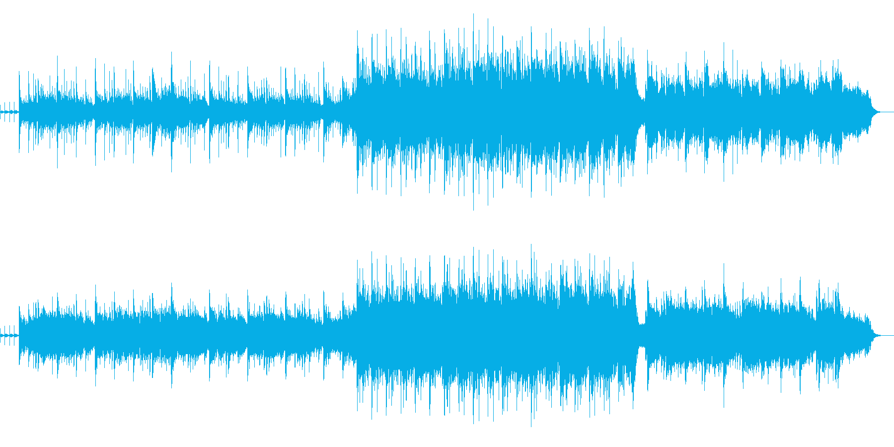 琴でメロディ―を奏でる壮大なオリジナル曲の再生済みの波形