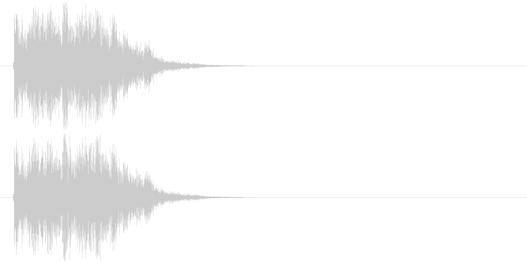 衝撃音_ショック音の未再生の波形
