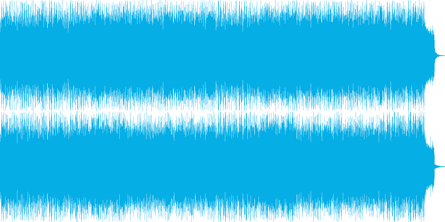 戦いがテーマのゲーム音楽風の曲の再生済みの波形