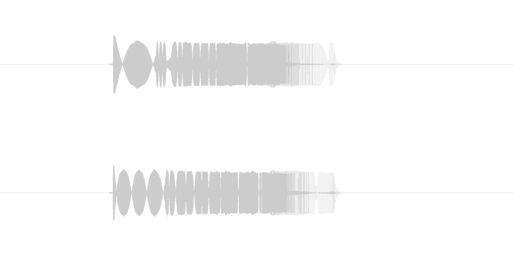キューン (ビームの発射音)の未再生の波形