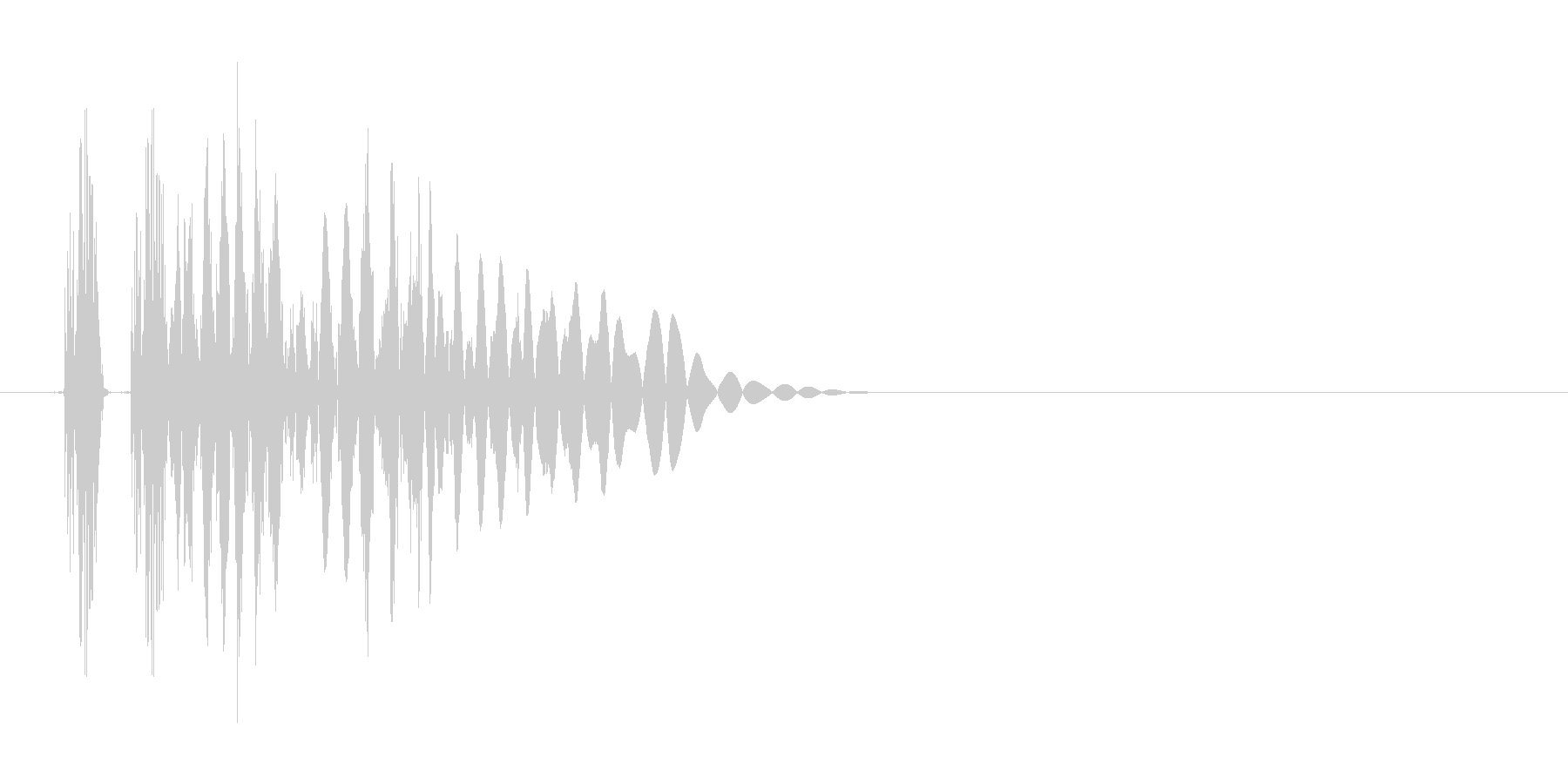 ヒット音。重い音。「ズドン」の未再生の波形
