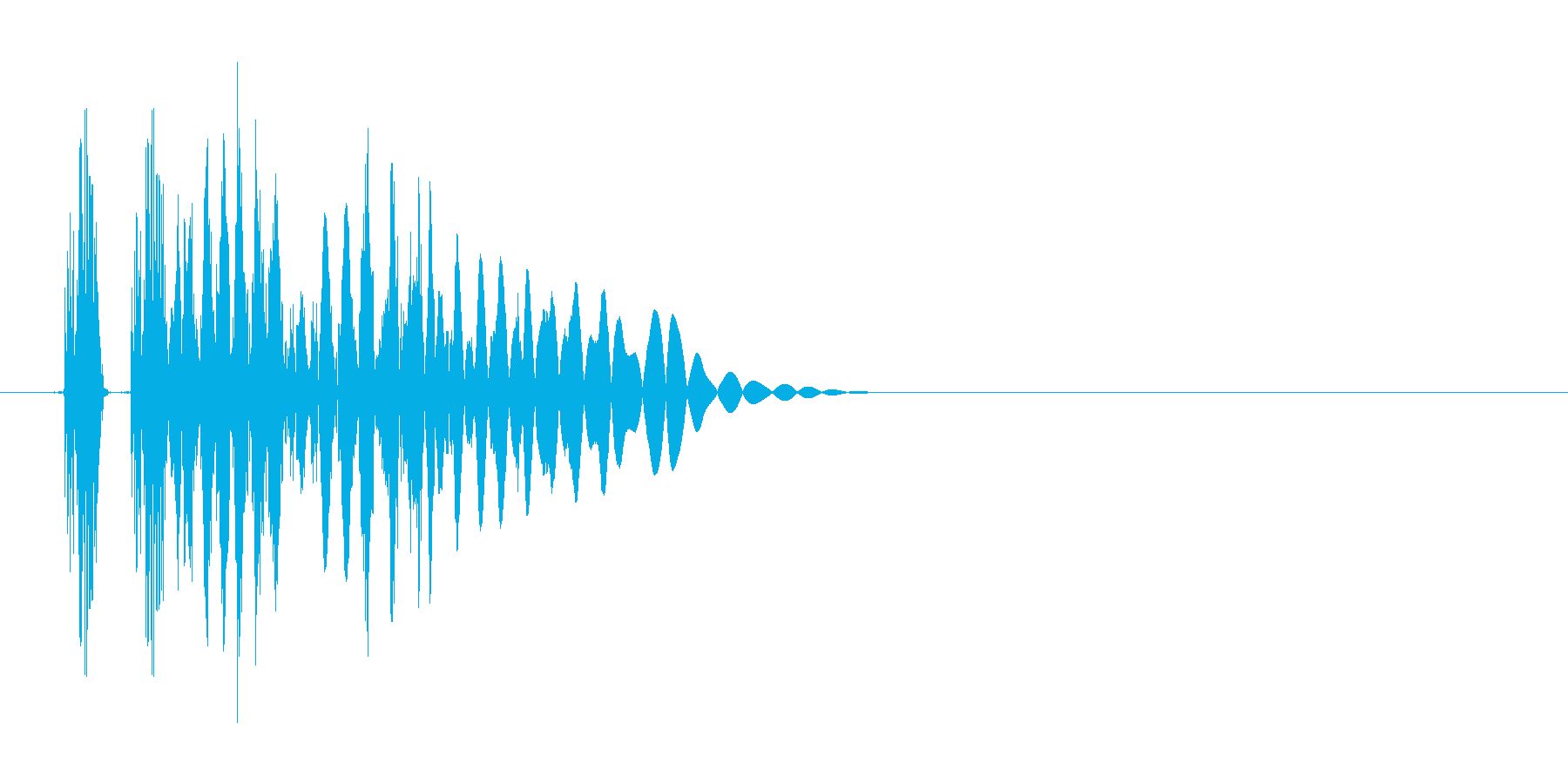 ヒット音。重い音。「ズドン」の再生済みの波形