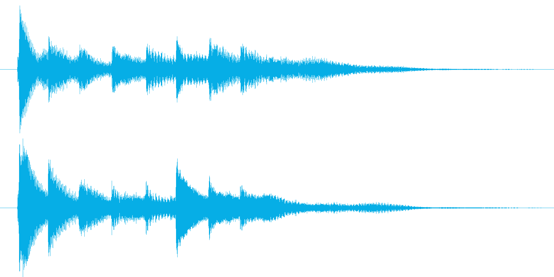 ピアノ転回音9の再生済みの波形