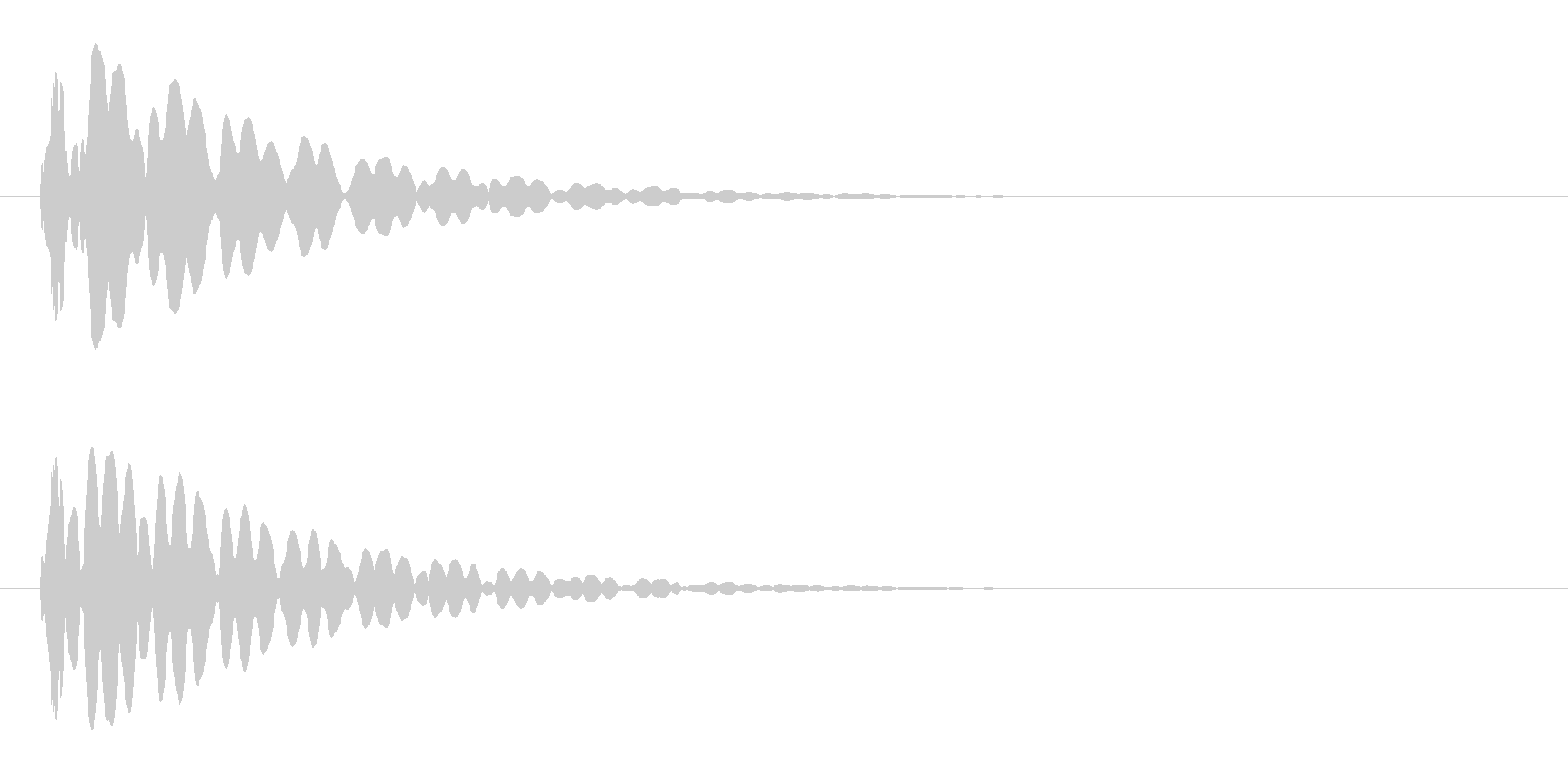 ピーン(閃いた時やテロップ音などに)の未再生の波形