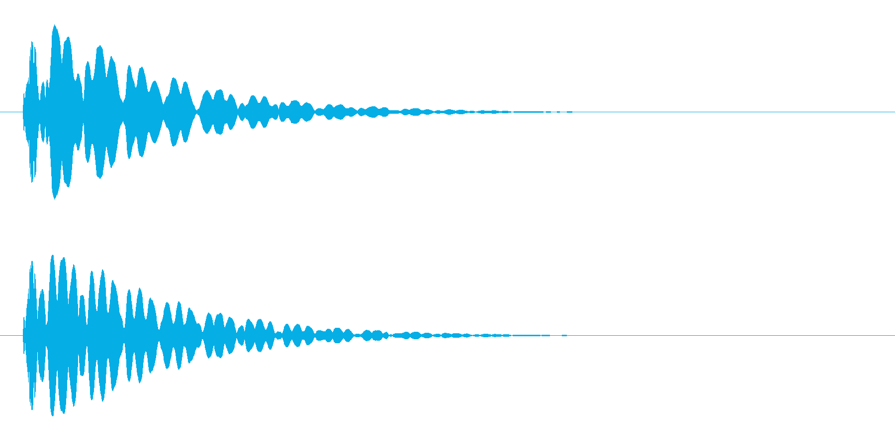 ピーン(閃いた時やテロップ音などに)の再生済みの波形