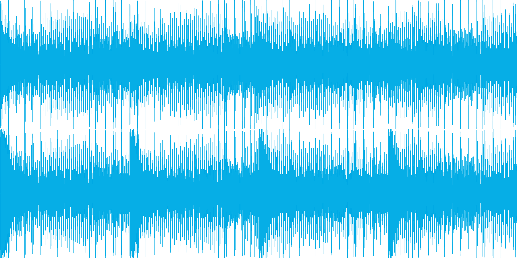 ロックテイスト溢れるループ曲ですの再生済みの波形