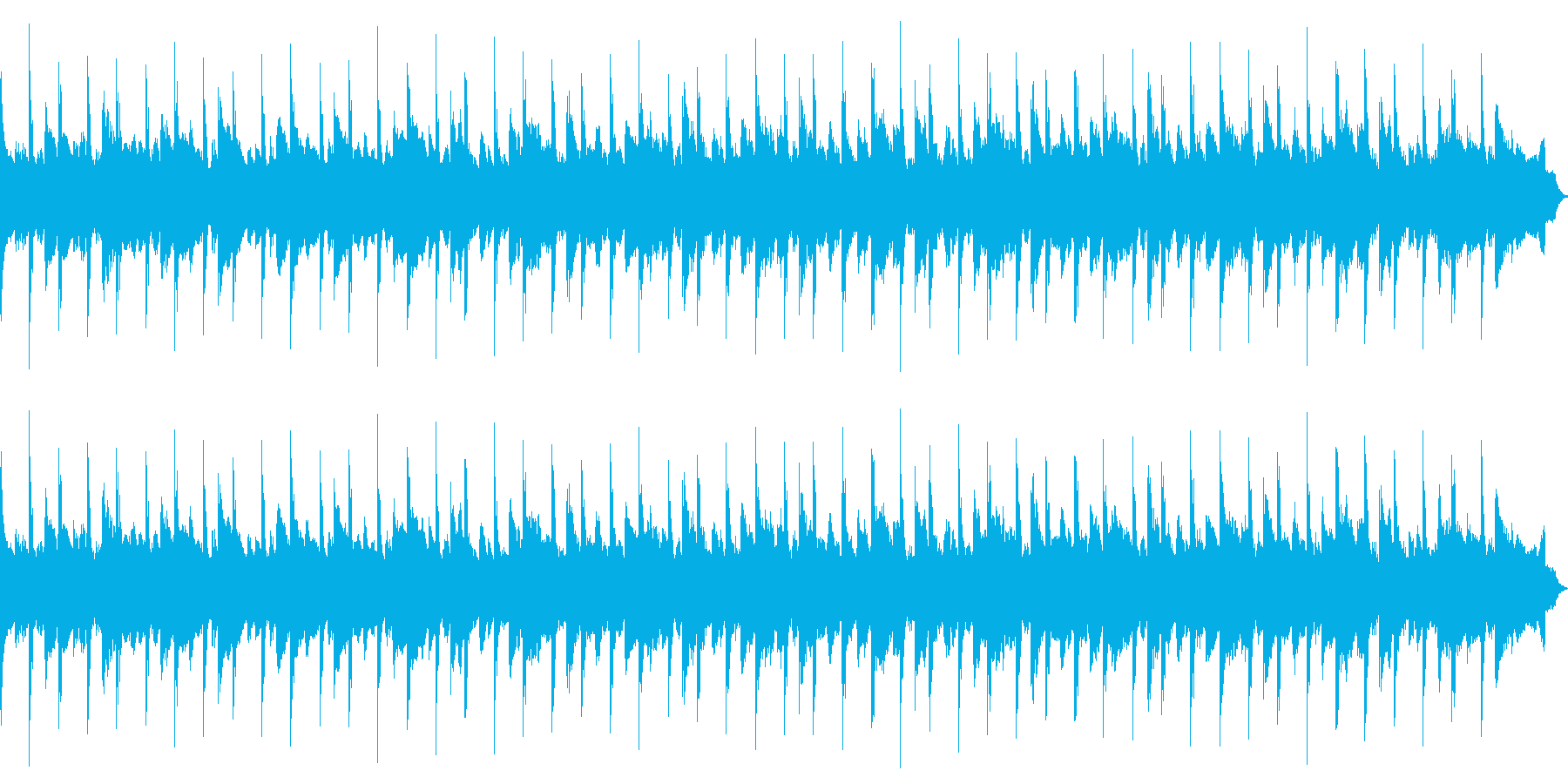 CM用BGM(ピアノアルペジオ+シンセ)の再生済みの波形