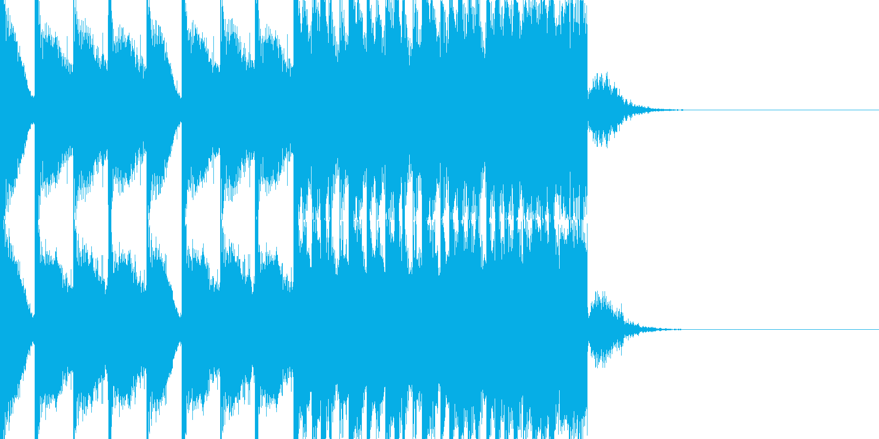 BPM128EDMビルドアップです。の再生済みの波形