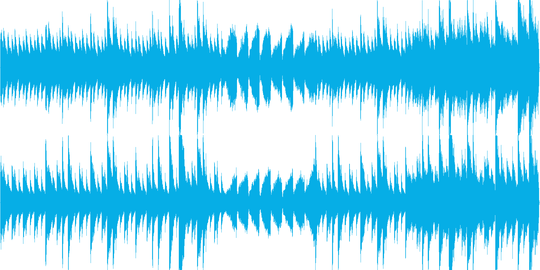 ミステリーホラー系ループ音源の再生済みの波形