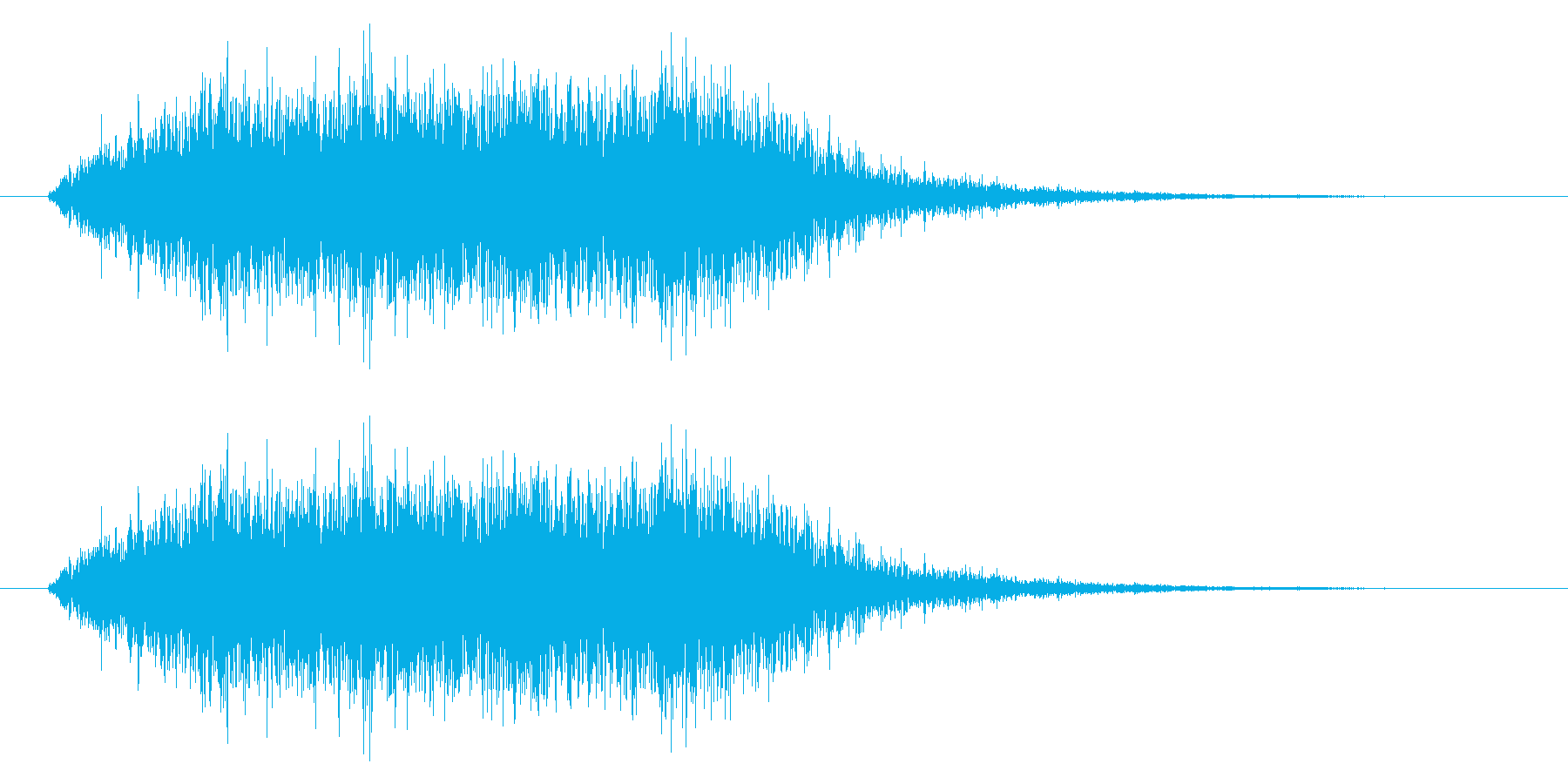 ホラー効果音 低音ブオー 奇怪なコーラスの再生済みの波形