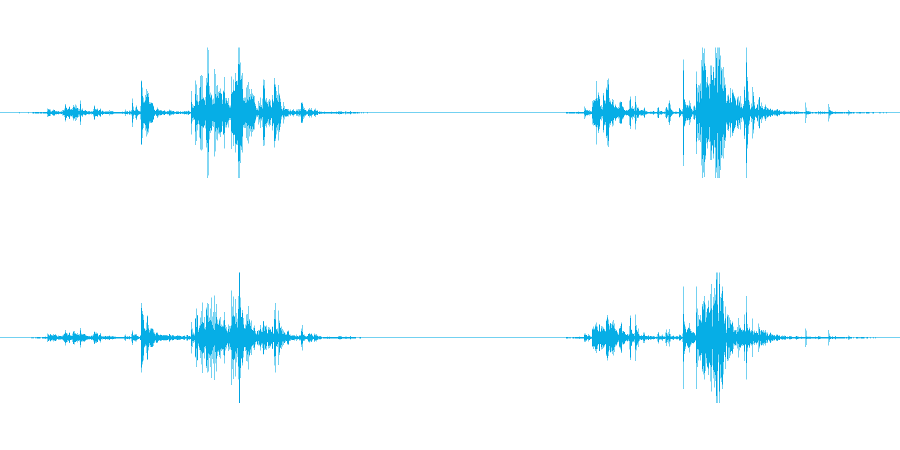 薬が入った小瓶を振る音1の再生済みの波形