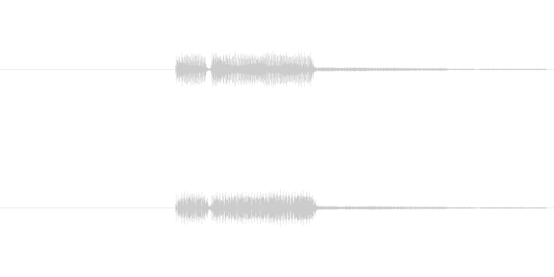 不正解の時に流れるビープ音です。シンプ…の未再生の波形