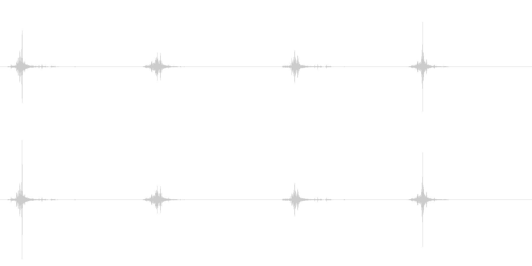 ぬかるみを歩くような足音の未再生の波形