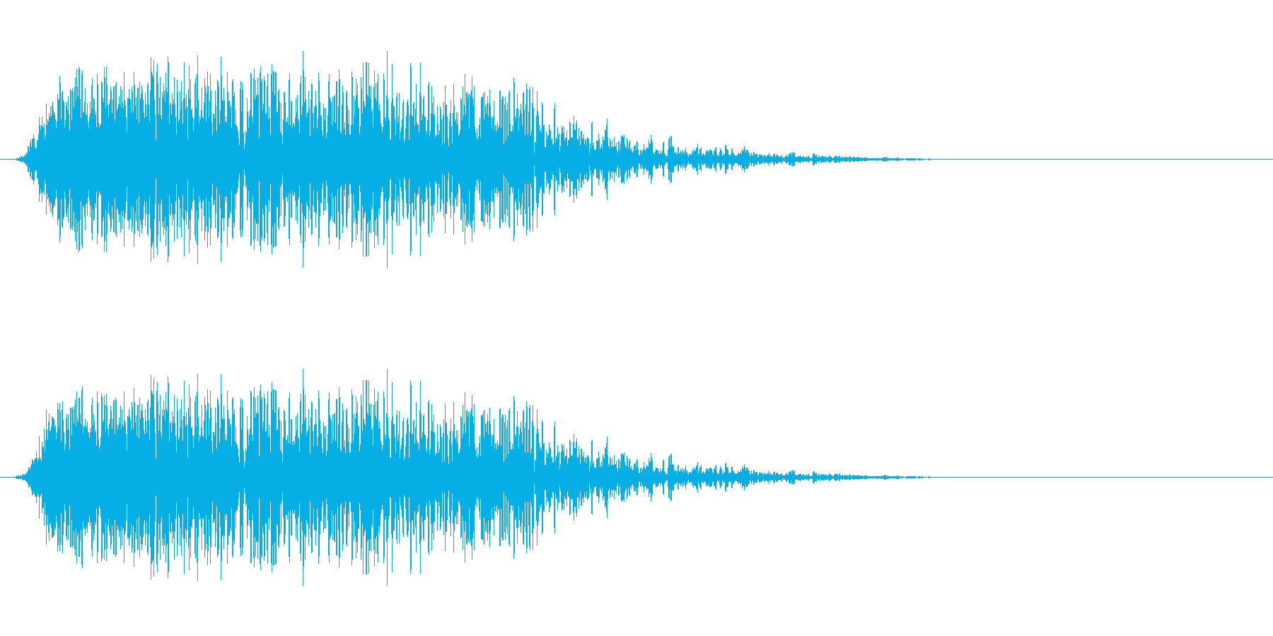 爆発音。ブースト音など。の再生済みの波形