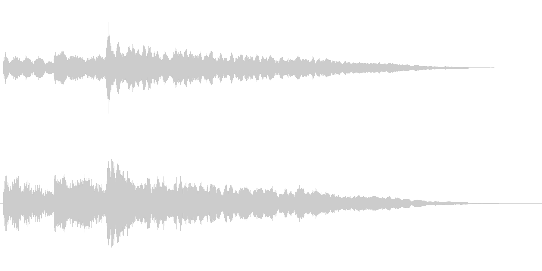 水と氷がテーマのアイキャッチ音の未再生の波形