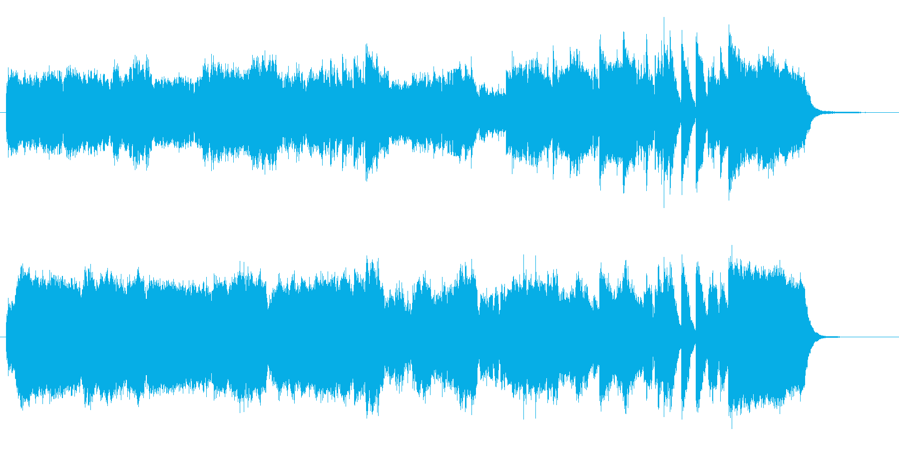 オリンピックっぽいファンファーレの再生済みの波形
