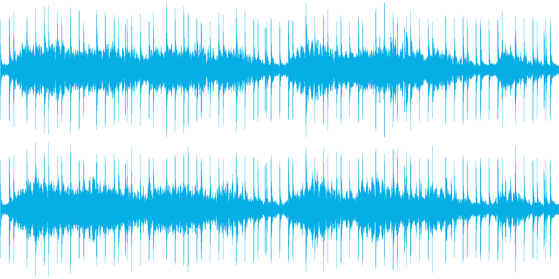 ループ対応のテクノを強く意識した楽曲の再生済みの波形