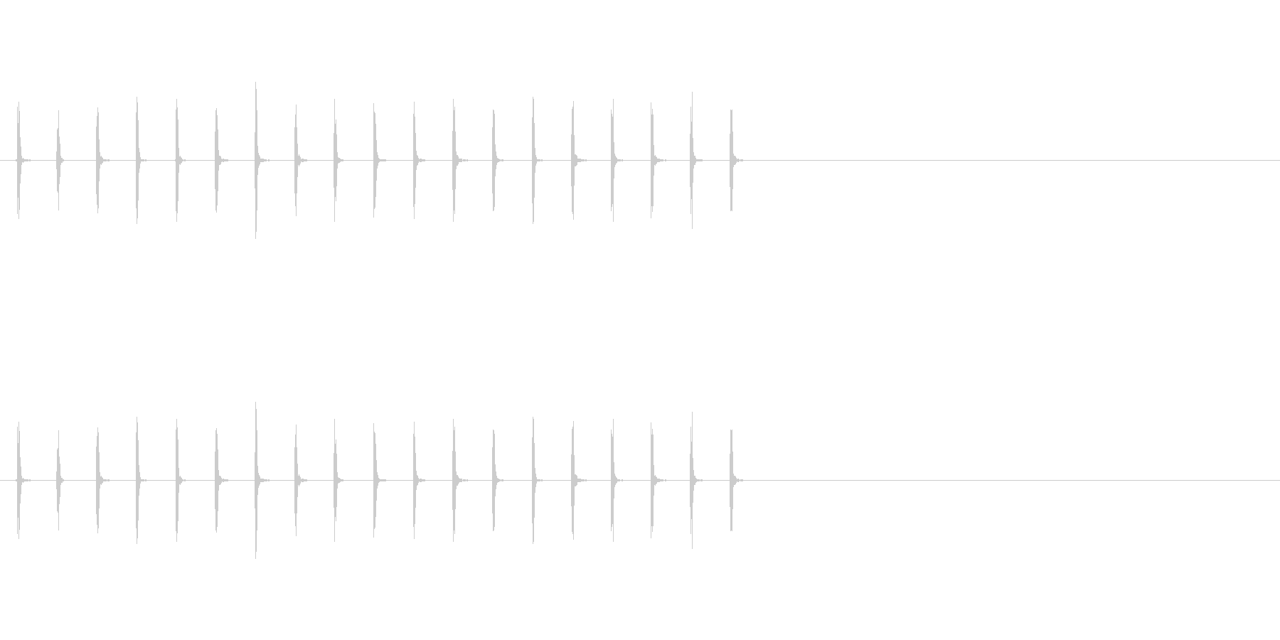 パラパラパラパラ(手駒を並べる音)の未再生の波形