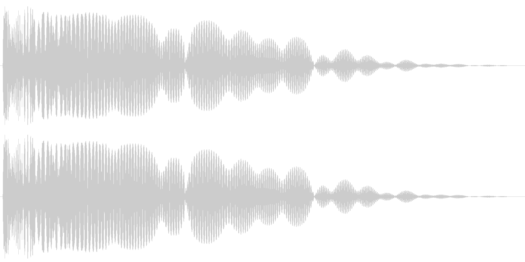 ビヨーン(エレクトロニックな爆発音)の未再生の波形