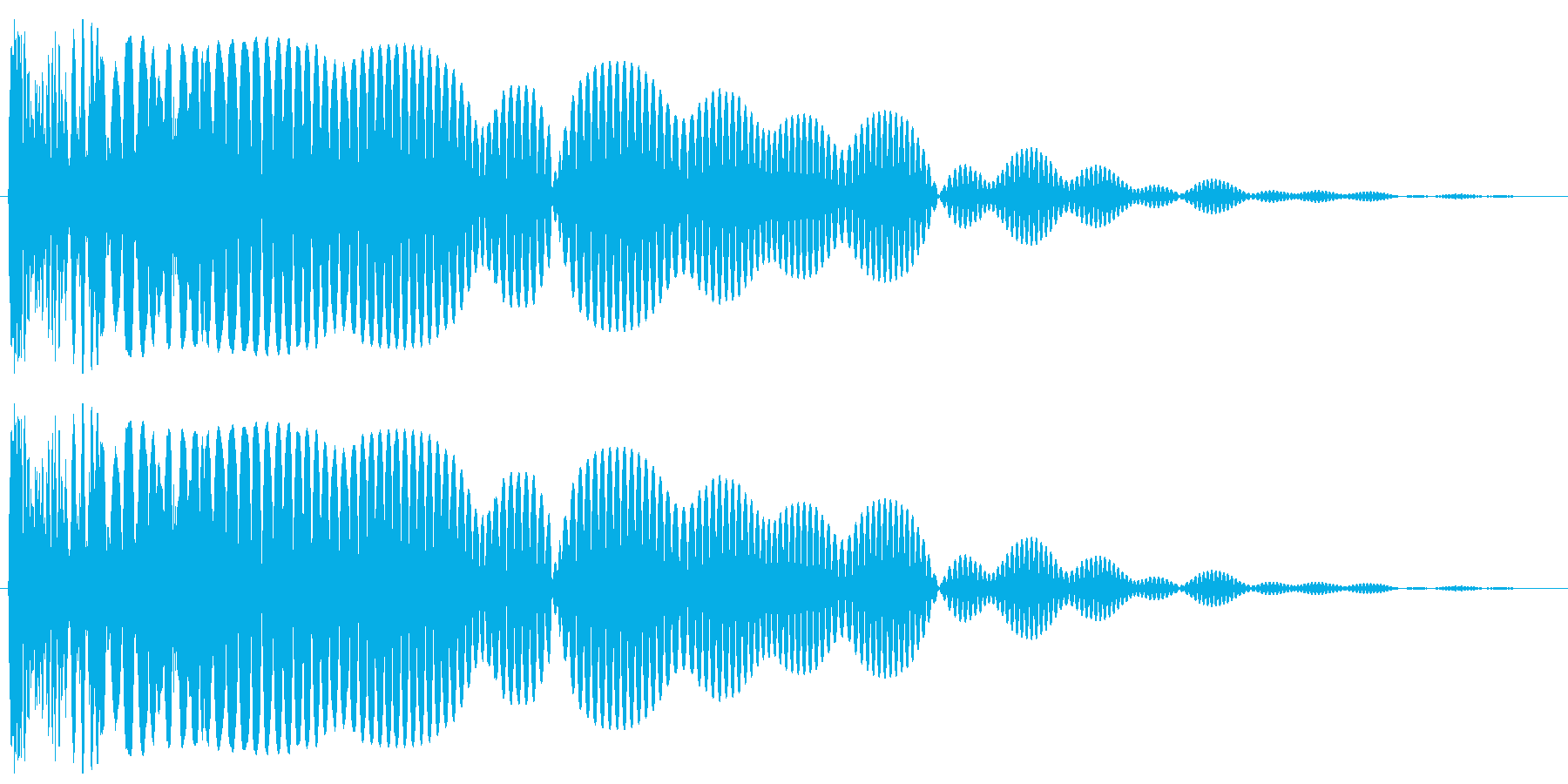 ビヨーン(エレクトロニックな爆発音)の再生済みの波形