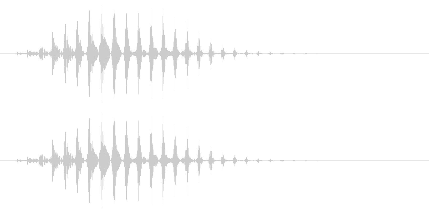 モァッという低い効果音の未再生の波形