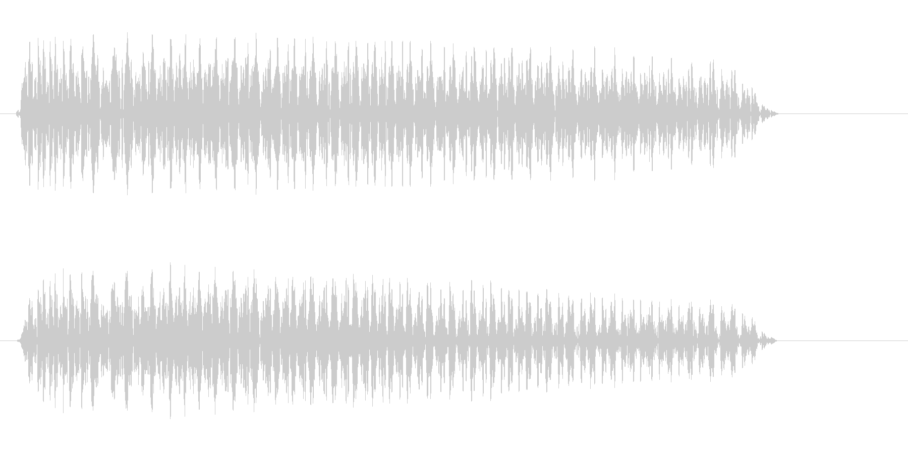 ビョーン(光線中の音)の未再生の波形