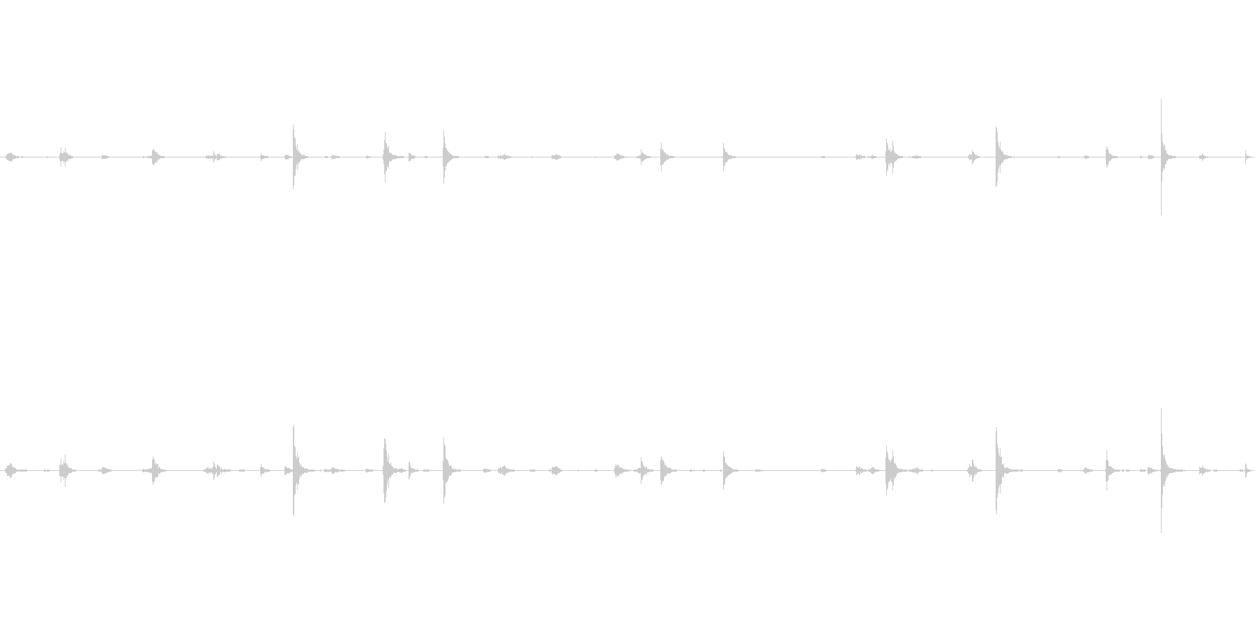 鍵穴をピッキングしている時の音の未再生の波形
