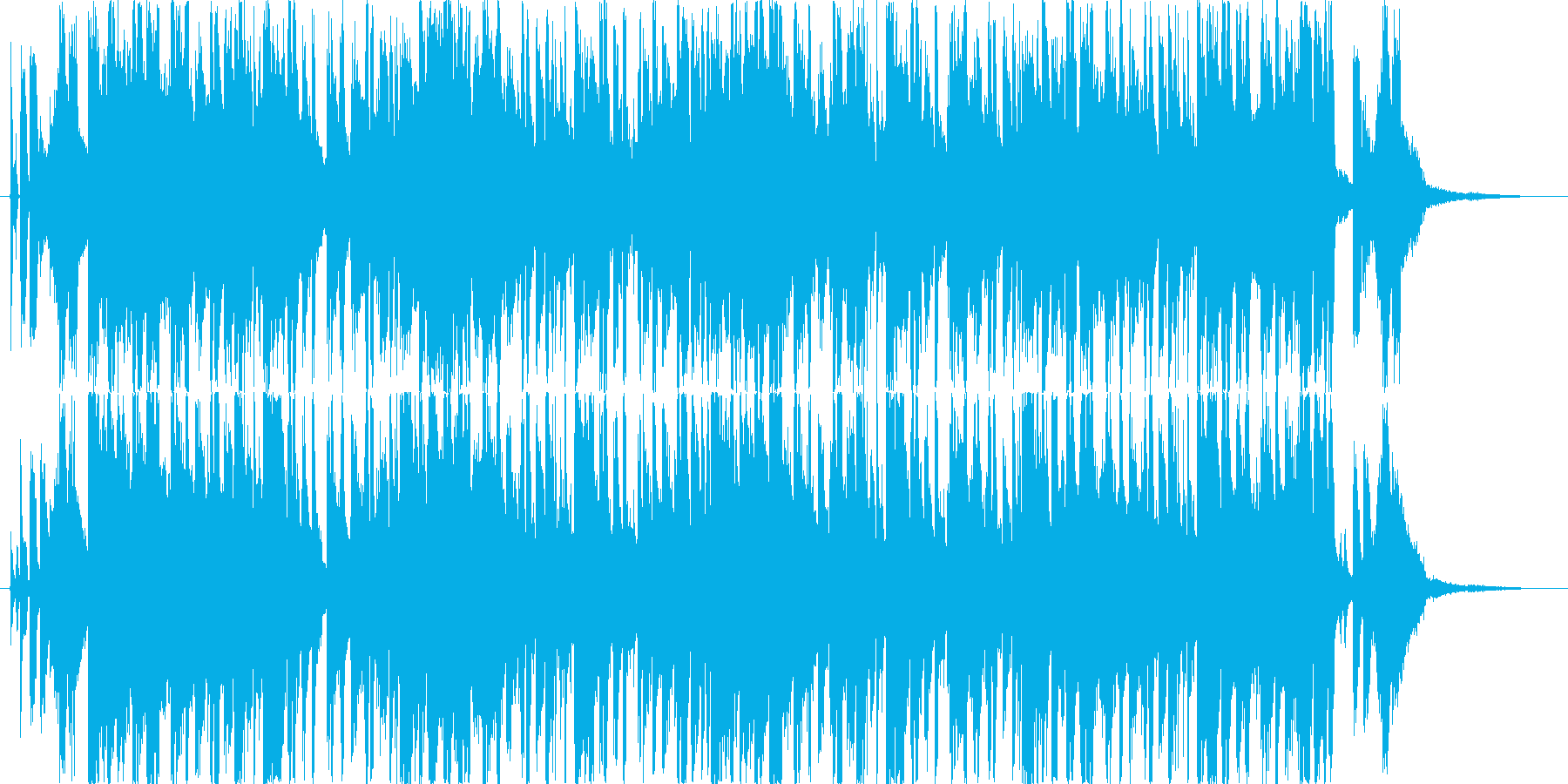 哀愁的な雰囲気を持った楽曲の再生済みの波形