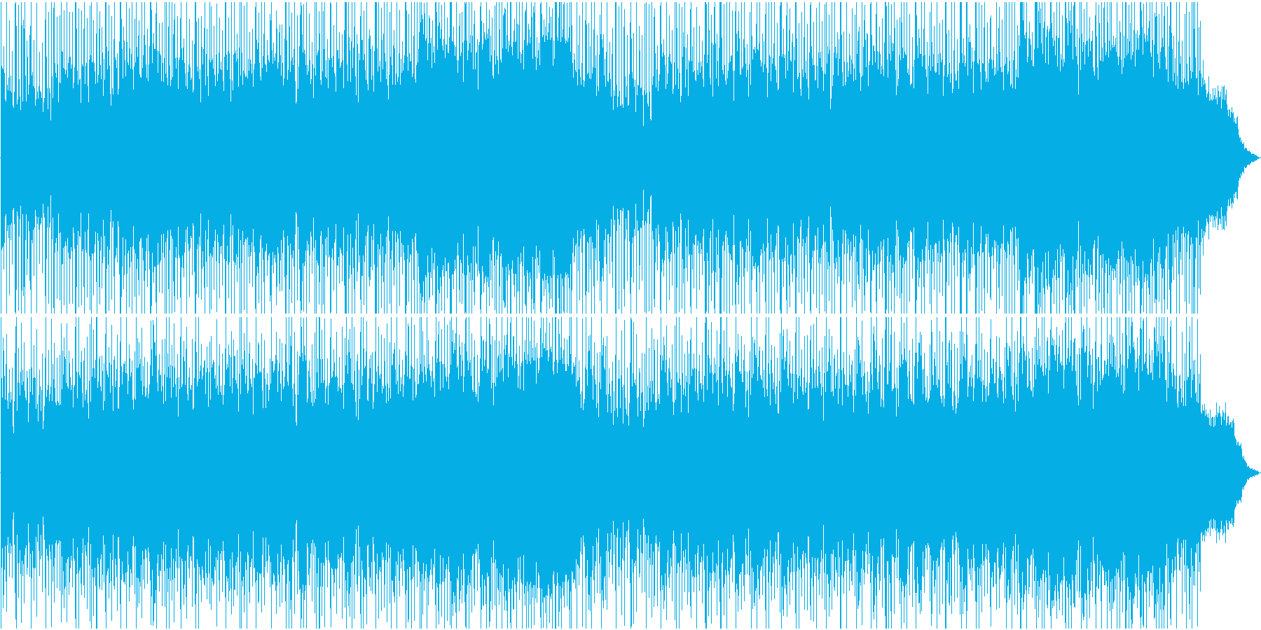 明るく爽やかな感じのBGM風の曲の再生済みの波形