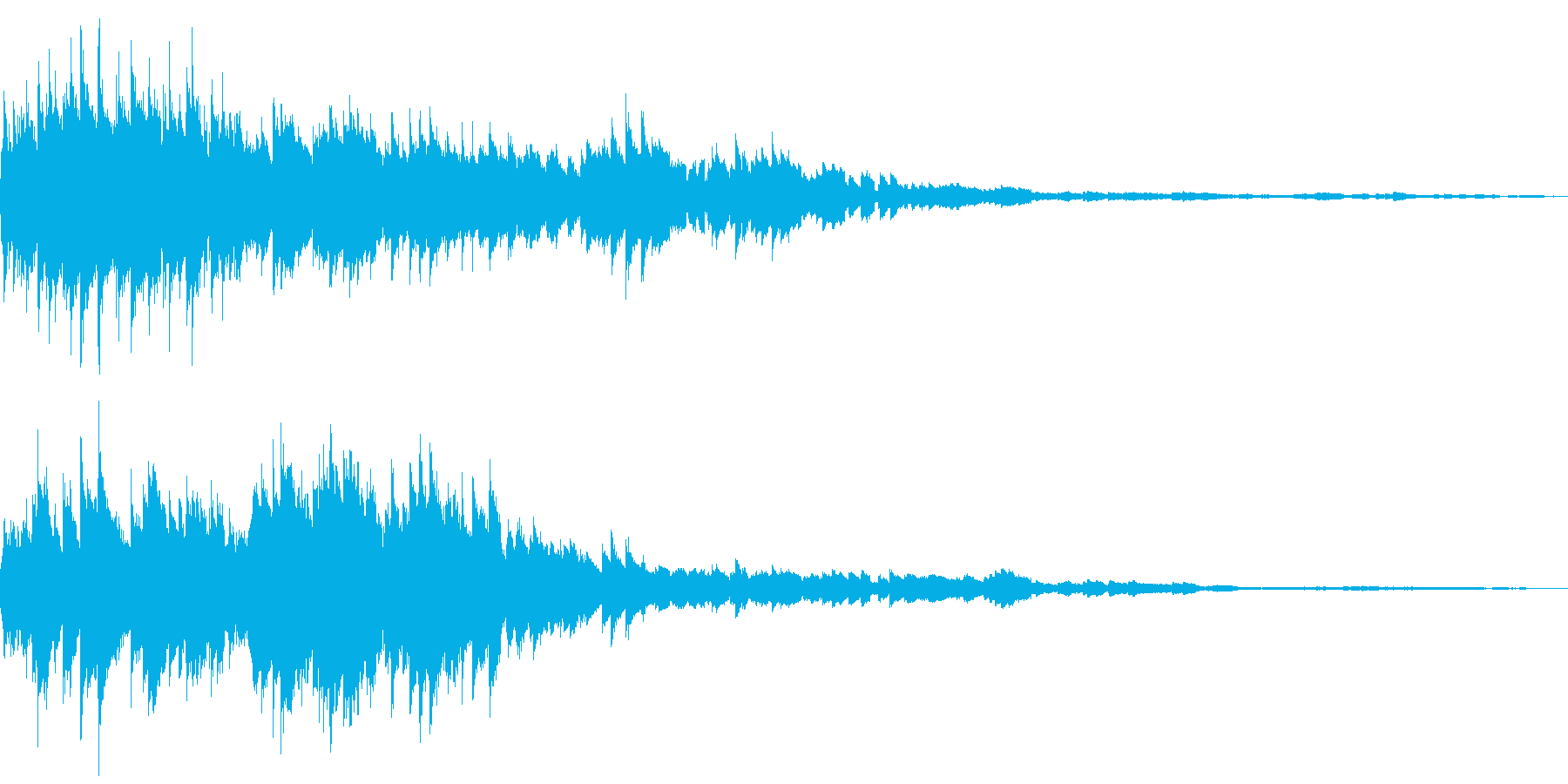 コロコロ(金属の玉を転がす音)の再生済みの波形