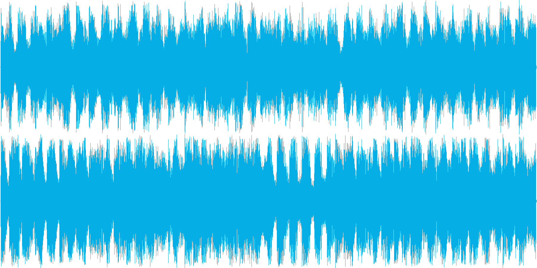 混沌としたリズムを基本にした楽曲です。の再生済みの波形