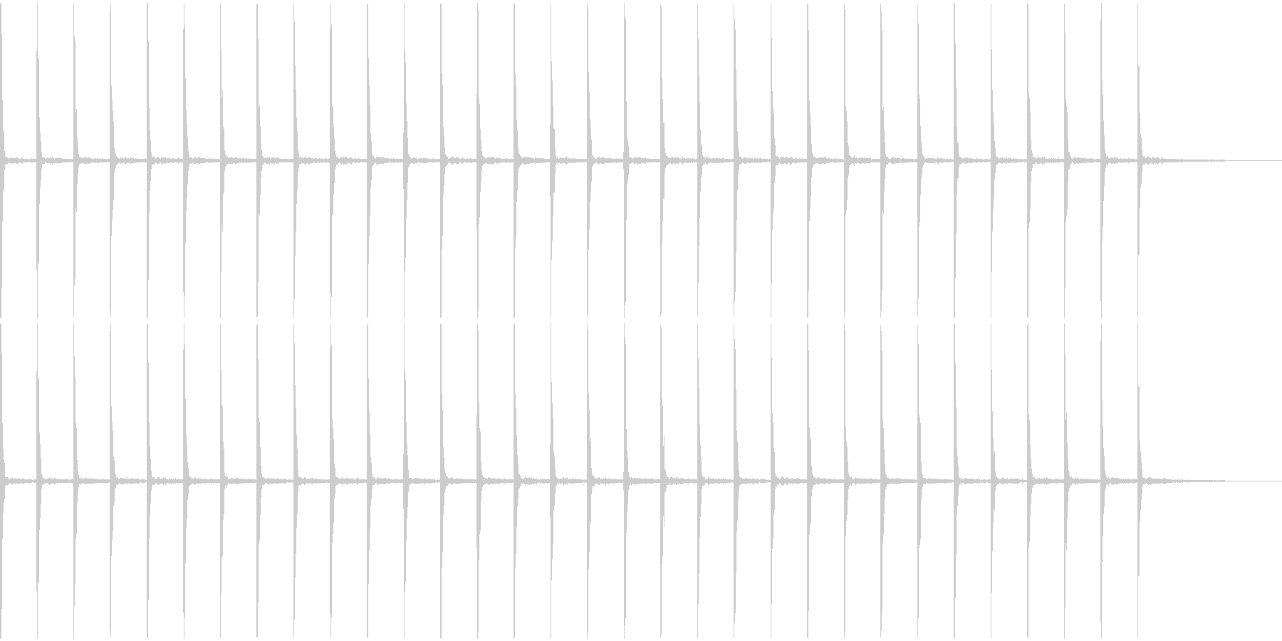 時計のカチカチ音の未再生の波形