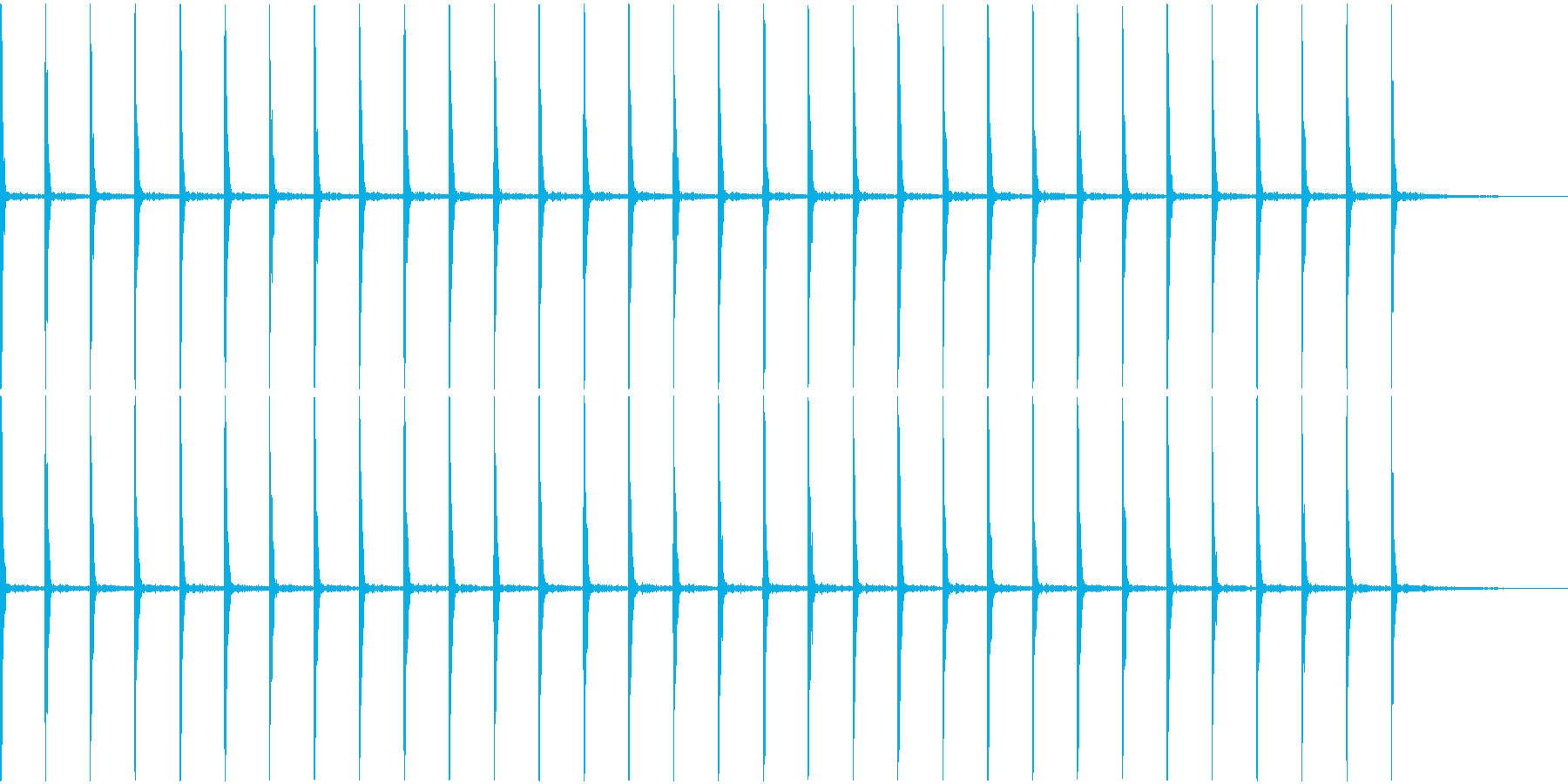 時計のカチカチ音の再生済みの波形