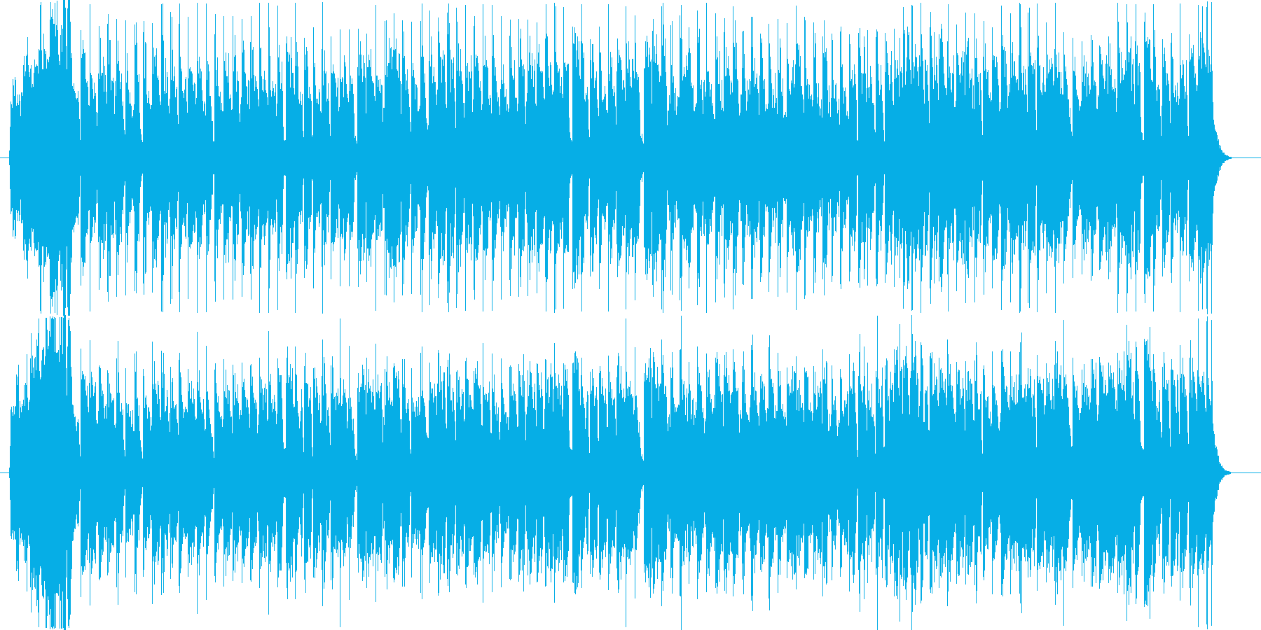 ブラスバンドアレンジの入場行進曲ですの再生済みの波形
