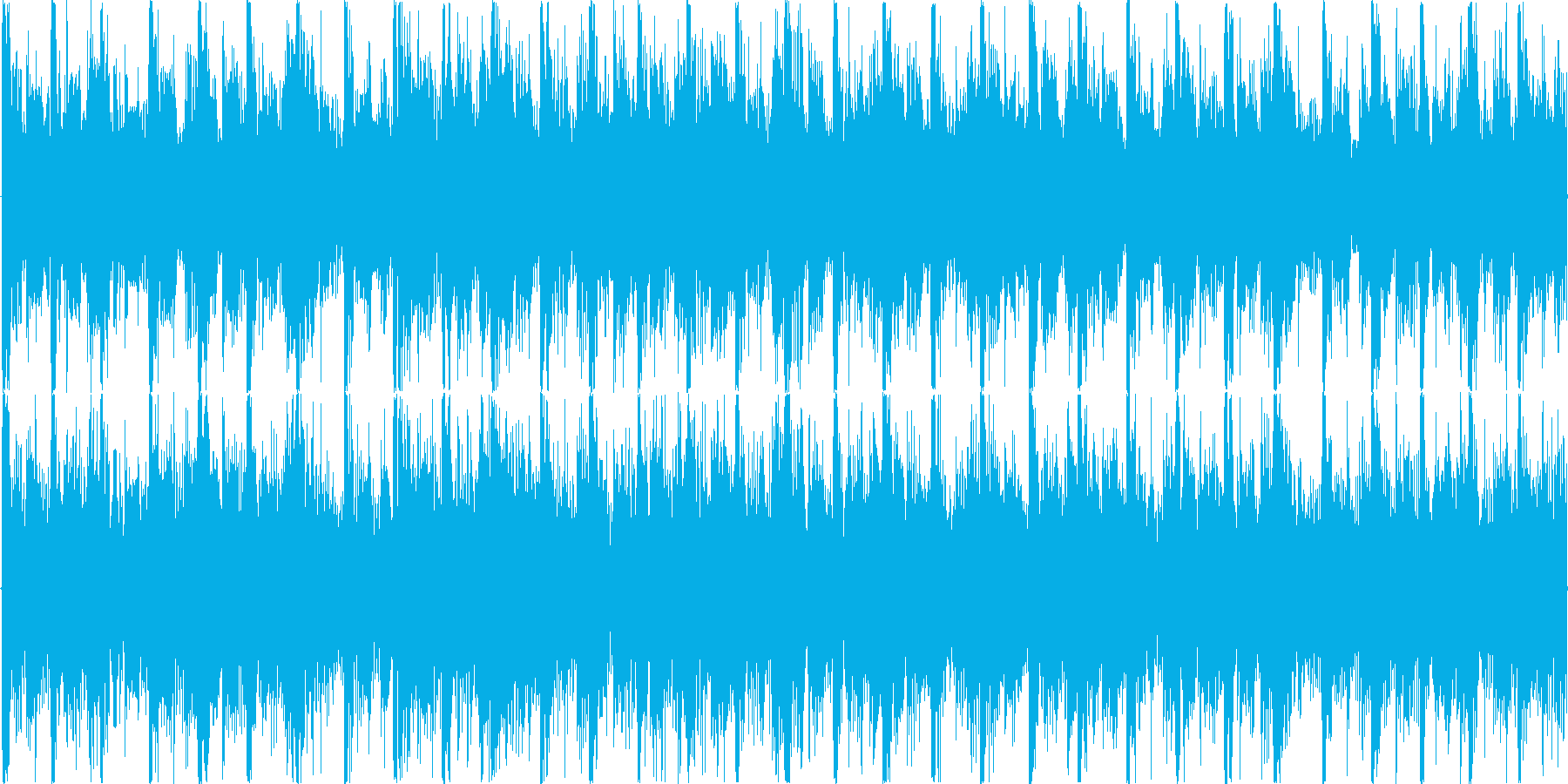 ハウス風のリズムを基調としたループ楽曲…の再生済みの波形