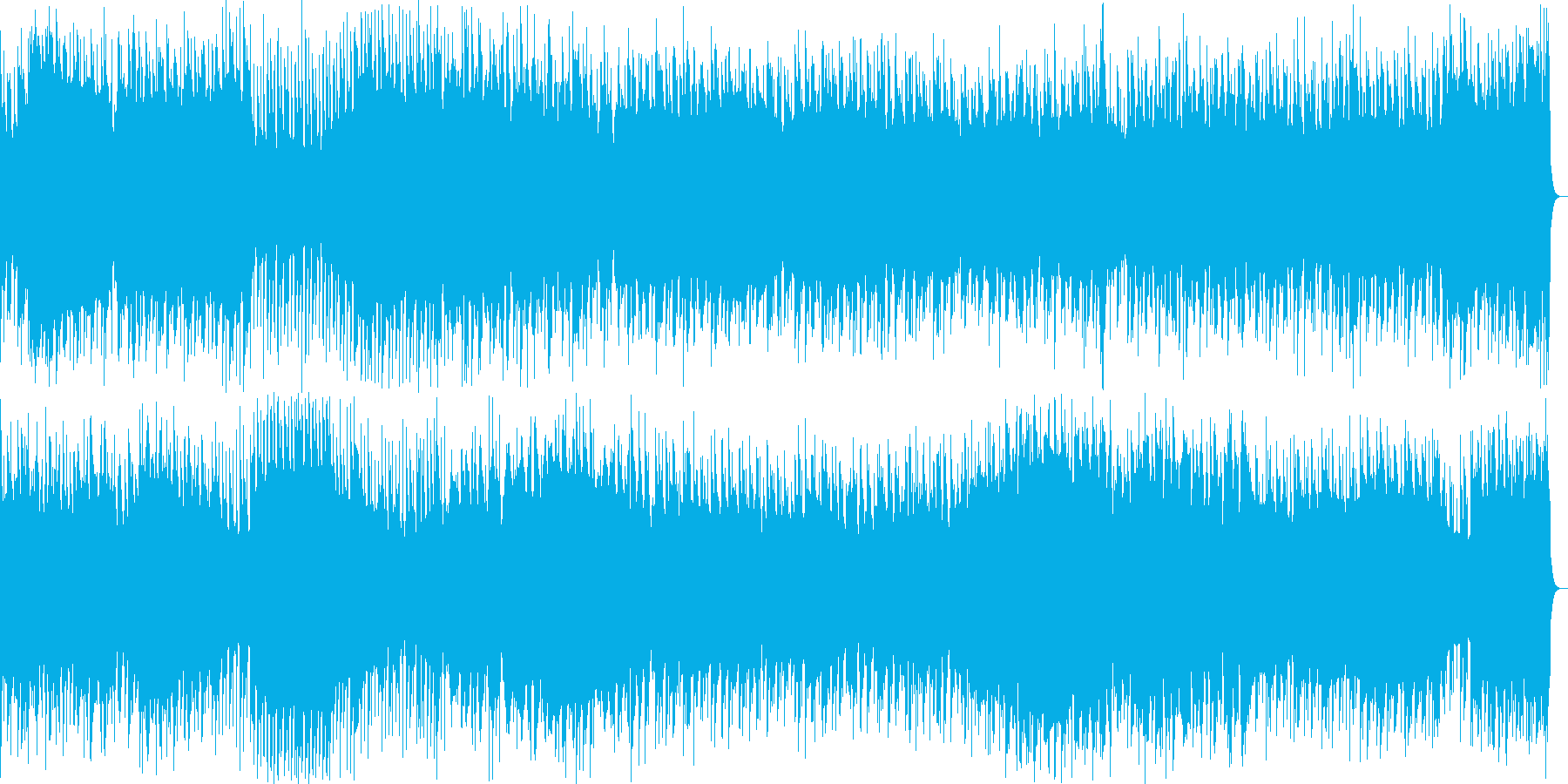重たいベースが特徴のBGMの再生済みの波形
