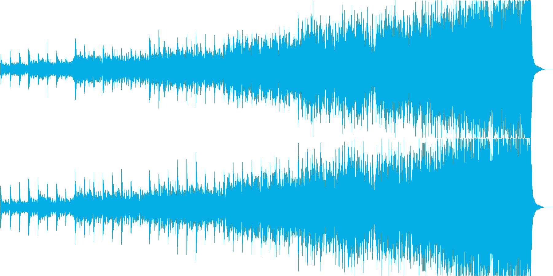 オーケストラを使用した壮大な曲、映像等にの再生済みの波形