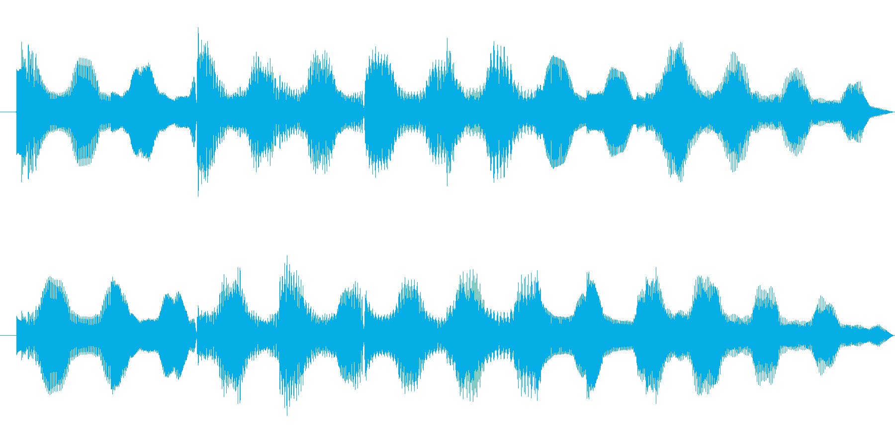ほのぼのとしたエレピ音源の再生済みの波形