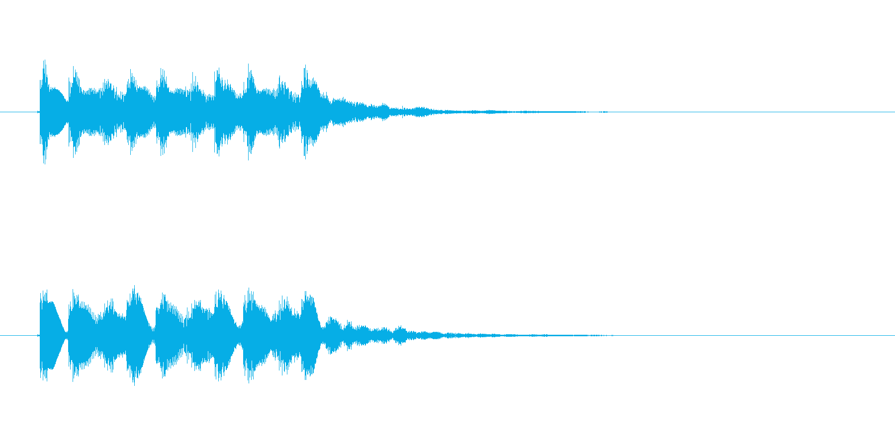 フォンファン(透明感のある音、起動音)の再生済みの波形
