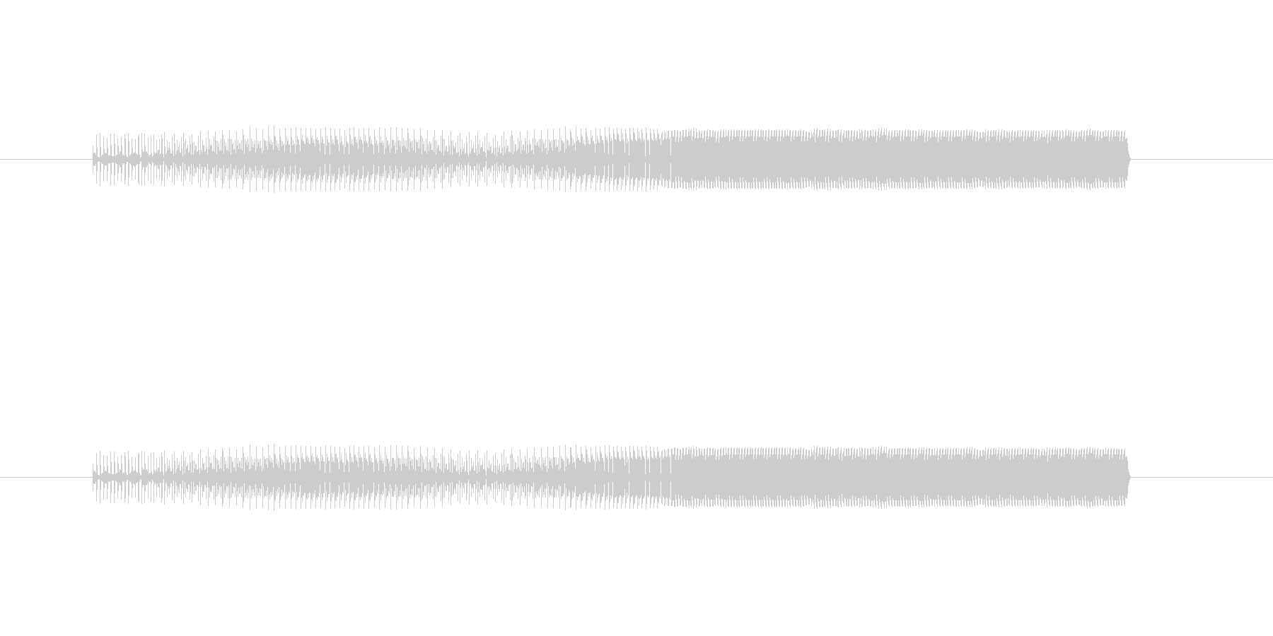 敵を倒したときの音の未再生の波形