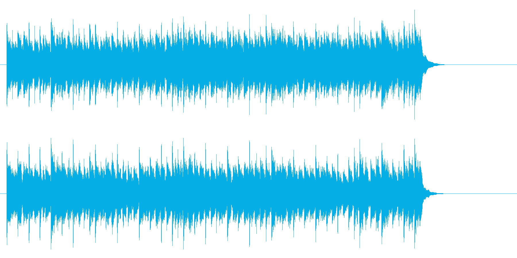 感動の終わりを迎える楽曲(サビ)の再生済みの波形