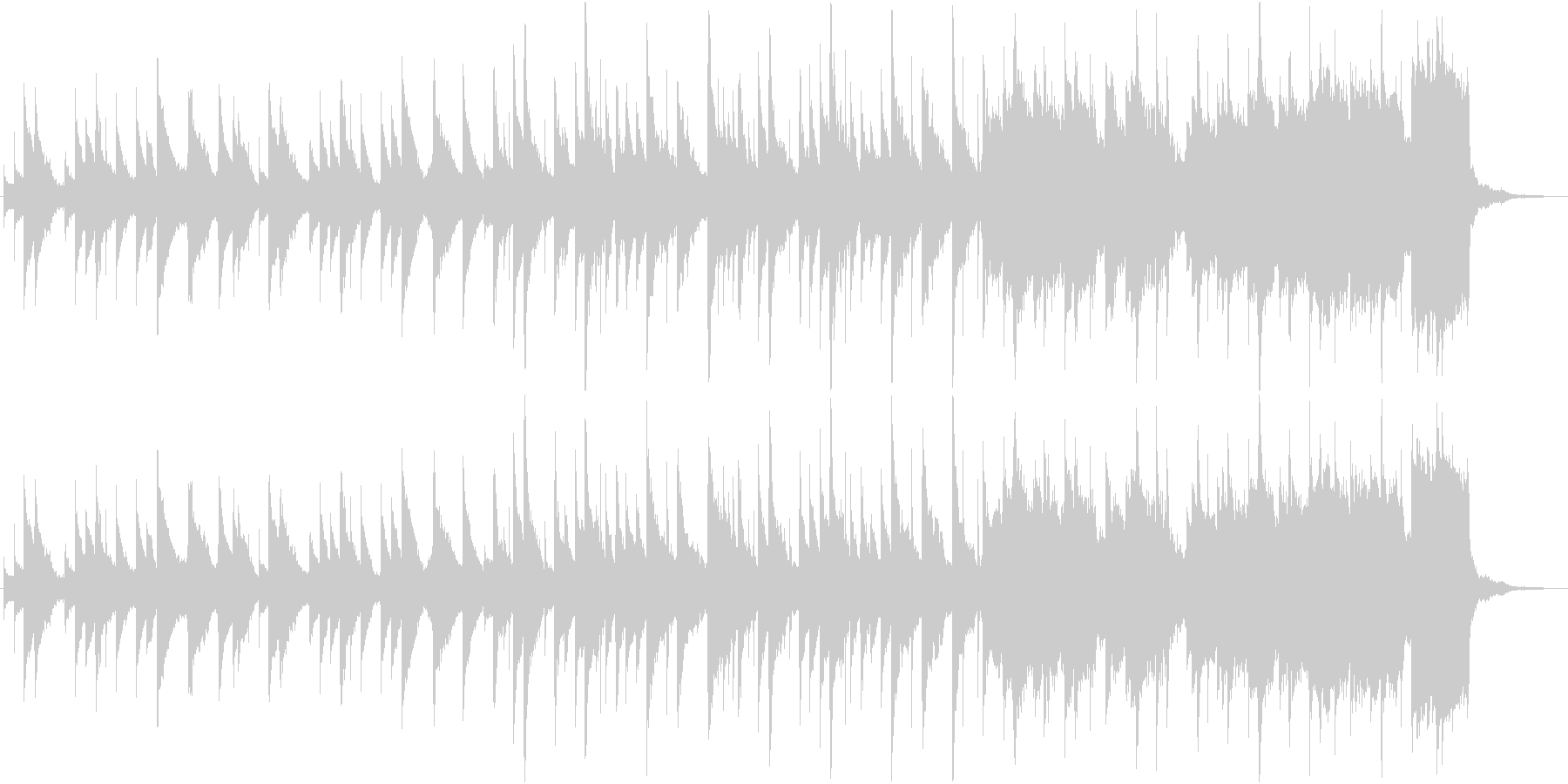 のんびりとしたどこか哀愁のある楽曲の未再生の波形