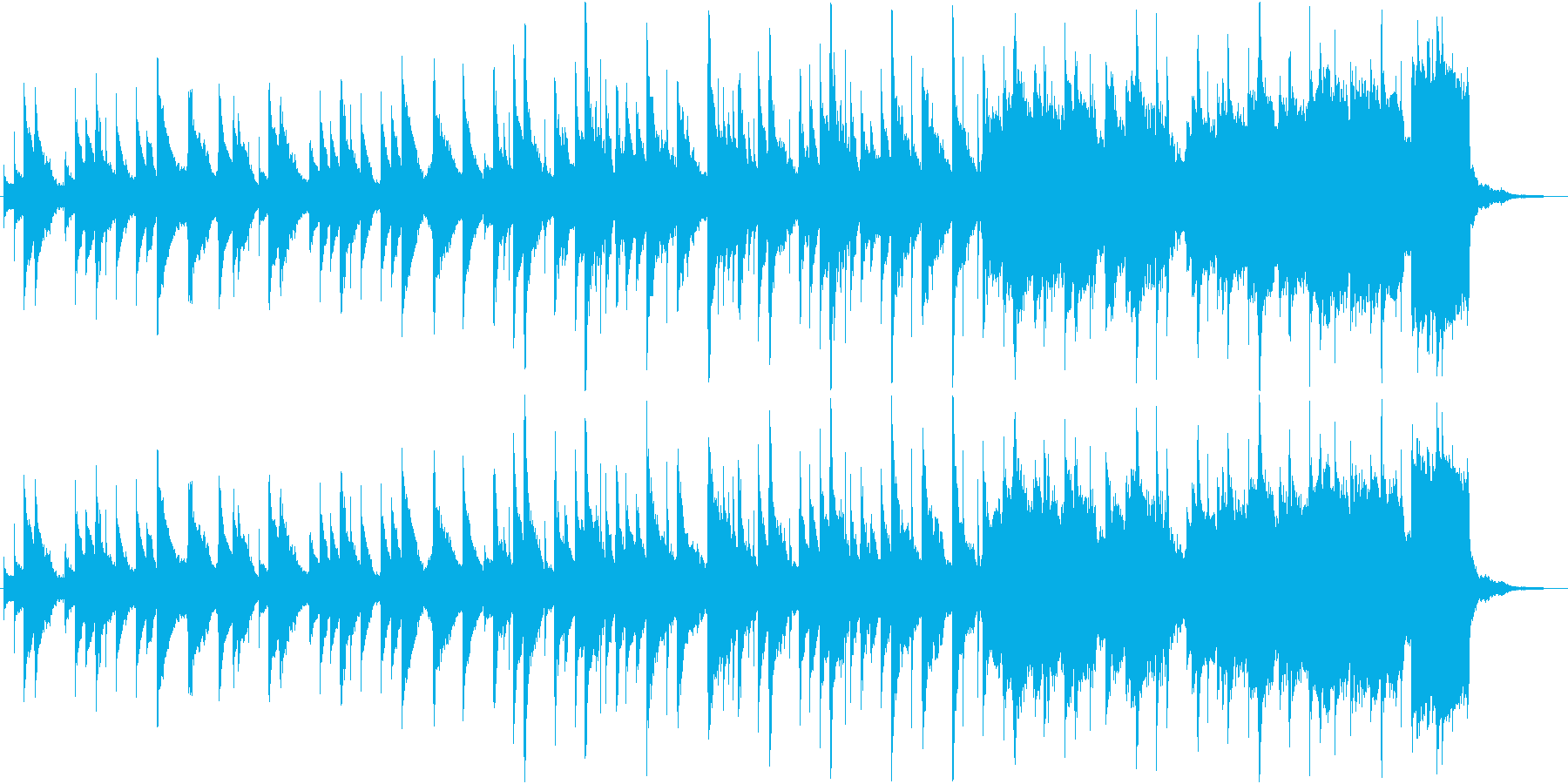 のんびりとしたどこか哀愁のある楽曲の再生済みの波形