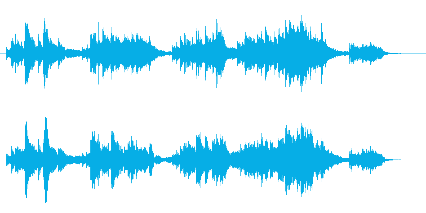 美しいバラード調ソロピアノ曲の再生済みの波形