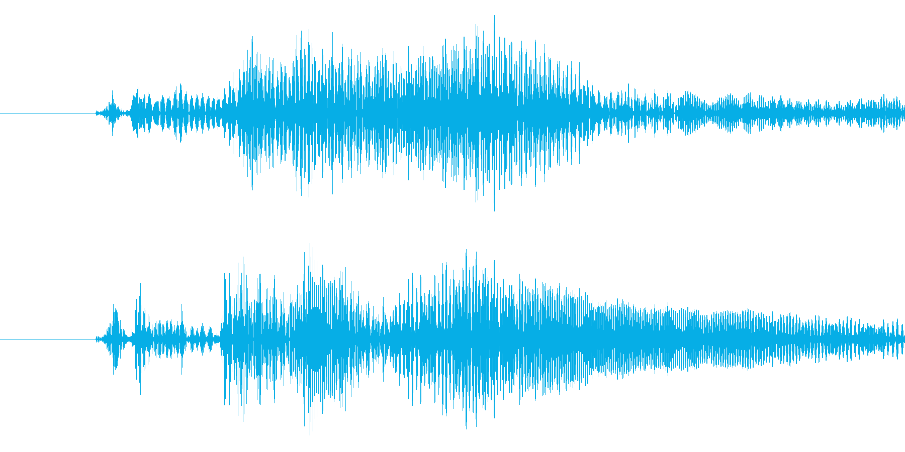 メニュー画面などのキャンセル音の再生済みの波形