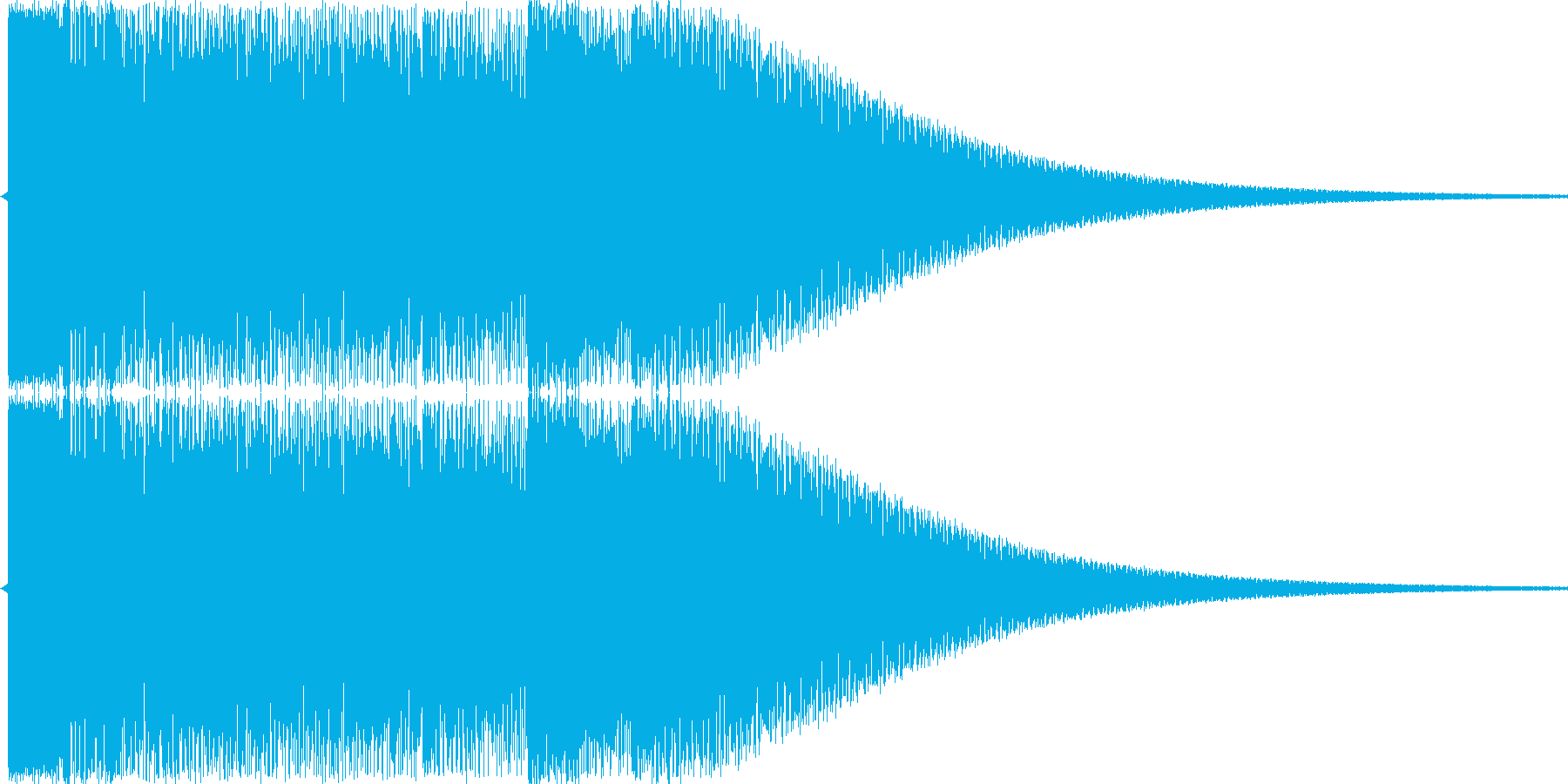 機械音のチャイムのジングルですの再生済みの波形