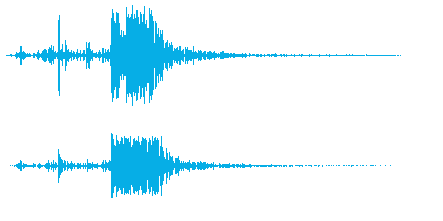 ガチャ(ドアノブを回して開いた音)の再生済みの波形