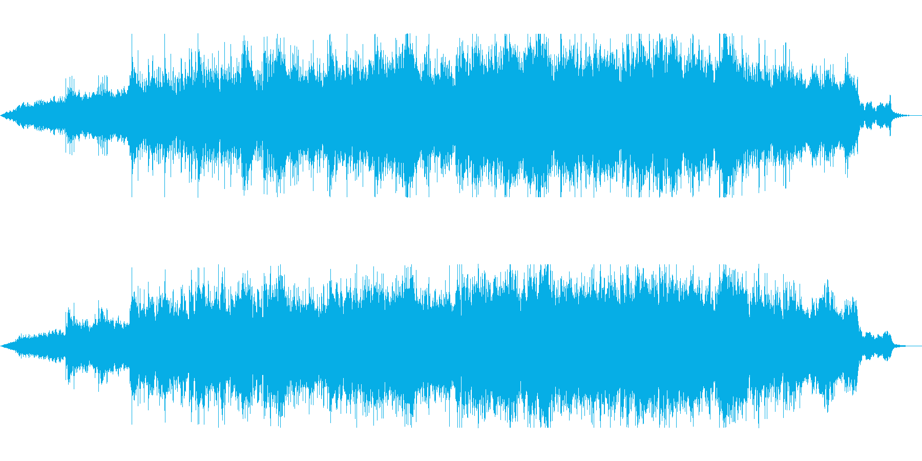 女性の高音の歌声が印象的なポップスの再生済みの波形
