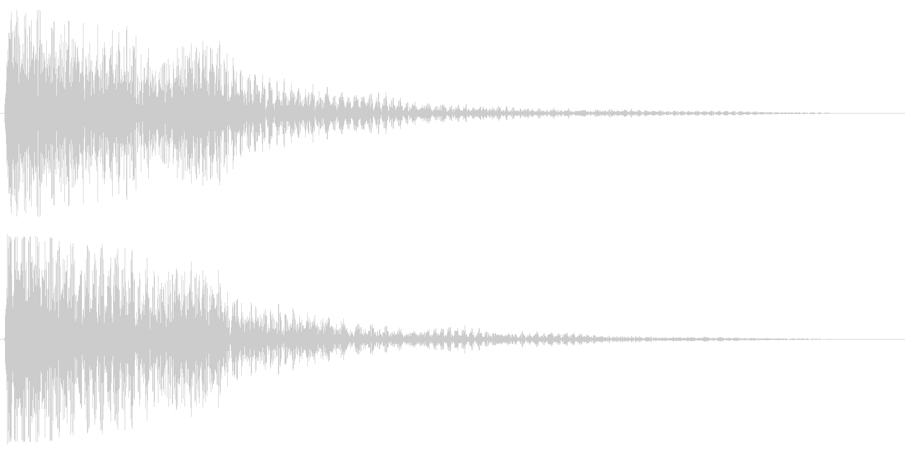 ゴーン(魔法にも使えそうなきれいな音)の未再生の波形