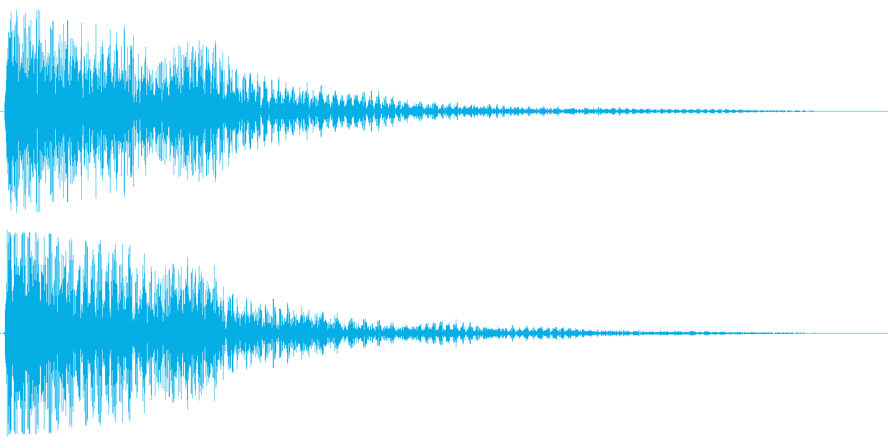 ゴーン(魔法にも使えそうなきれいな音)の再生済みの波形